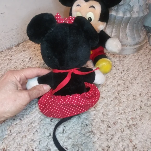 Vintage Disneyland Souvenir Plush Mickey & Minnie Set - Picture 3 of 8